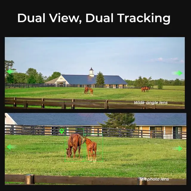 Alt view image 9 of 14 - Reolink 4G LTE Dual-Lens Battery Security Camera with Solar Panel Auto-Zoom Tracking