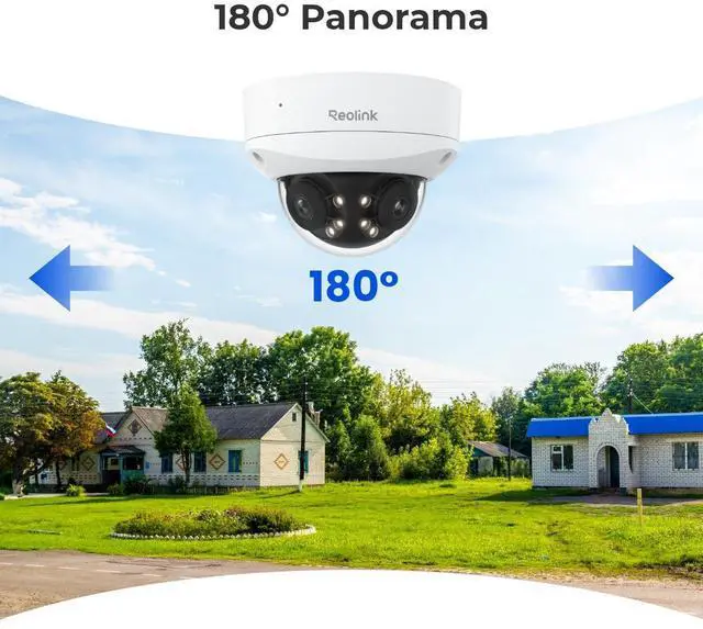 Alt view image 13 of 14 - Reolink 8K 16MP UHD IK10 Vandal-Proof PoE Camera with 180° Panorama