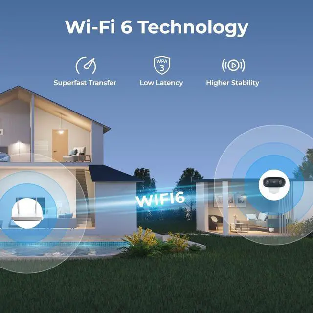 Alt view image 14 of 14 - Reolink 4K Battery Camera with 6W Black Solar Panel 180° Blindspot-free Color Vision Day and Night