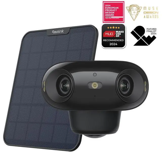 Alt view image 8 of 14 - Reolink Argus 4 Pro with With 6W White Solar Panel 4K Battery Camera ColorX Night Vision, 180° Blindspot-Free View, Outdoor Camera with Dual-Band Wi-Fi 6, Smart AI Detection, Home Hub Compatible Black