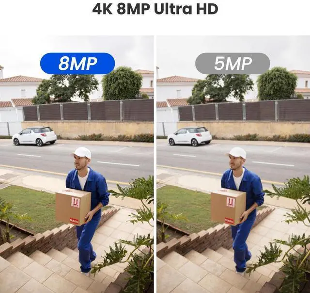 Alt view image 9 of 14 - Reolink 4K 8MP UHD IK10 Vandal-Proof PoE IP Camera with 180° Panoramic View