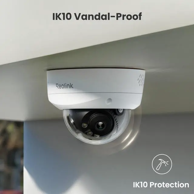 Alt view image 12 of 14 - Reolink 4K 8MP UHD IK10 Vandal-Proof PoE IP Camera with 180° Panoramic View