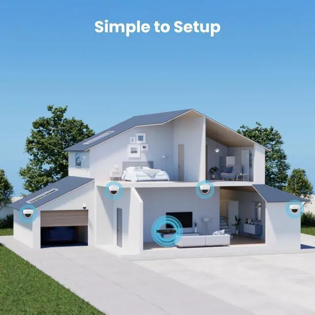 Alt view image 13 of 14 - Reolink 4K 8MP UHD IK10 Vandal-Proof PoE IP Camera with 180° Panoramic View