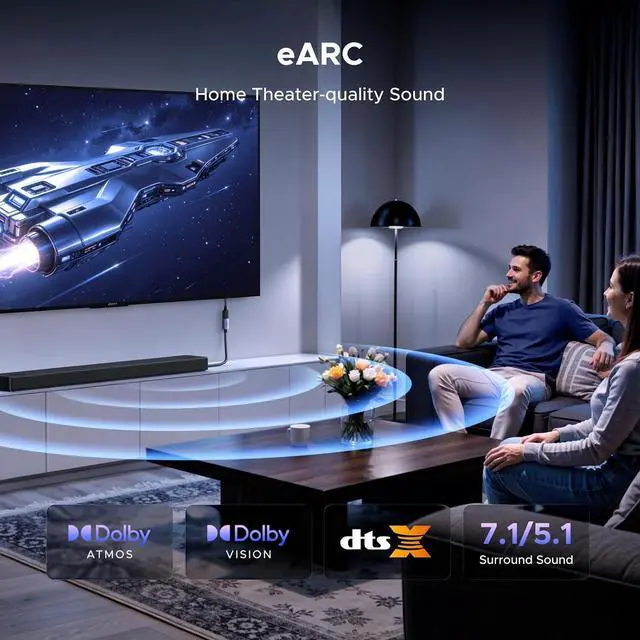 Alt view image 6 of 7 - UGREEN 10K 8K@60Hz 4K@240Hz HDMI 2.1 Extender Male to Female Cable, 0.5FT