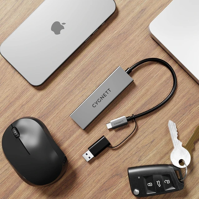 Alt view image 4 of 5 - Unite 4-in-1 USB-C to USB-C & USB-A Hub