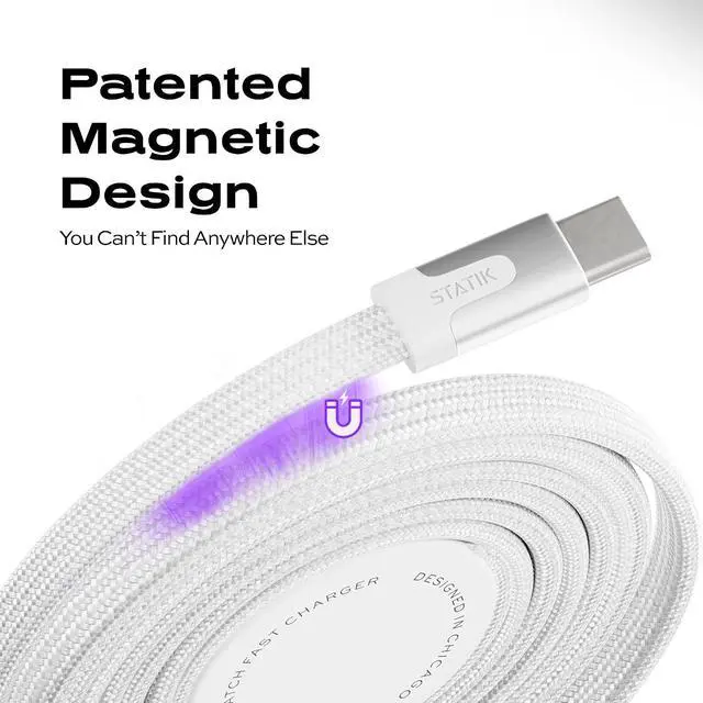 Alt view image 7 of 7 - Statik MagStack (C to C, 6FT) & Magnetic Watch Charger