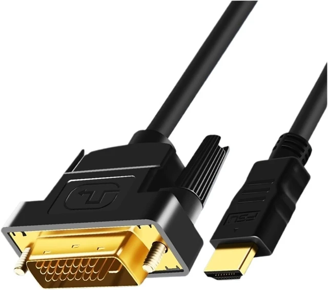 Alt view image 3 of 6 - DVI to Converter Cable Adapter Cable HDMI Input to Output Converter Plated pl-UG for Computers Monitors TVs Projectors(300cm)