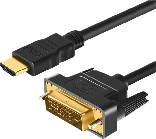 Alt view image 4 of 6 - DVI to Converter Cable Adapter Cable HDMI Input to Output Converter Plated pl-UG for Computers Monitors TVs Projectors(300cm)