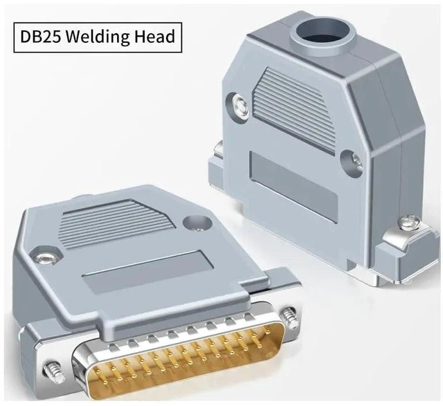 Alt view image 3 of 7 - DB25 Soldering Plug Two-Row D-SUDB DB 25 Pin Male Female Connector 25-pin Welding Connectors Adapter(AWF)