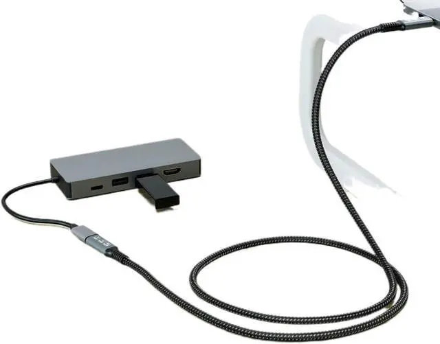 Alt view image 3 of 4 - USB4 8K Cable 4 Compatible USB 4 t2y>pe-c Male to Female Extension Cable Ultra HD 8K@60Hz 100W(0.5m)