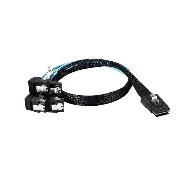 Alt view image 3 of 6 - MI NI S*A*S to Adapter Converter,MI NI S*A*S SFF 8087 Controller 6gb to 4SATA Forward Breakout Cable,SFF-8087 Connector to 4(1m,SF-009)