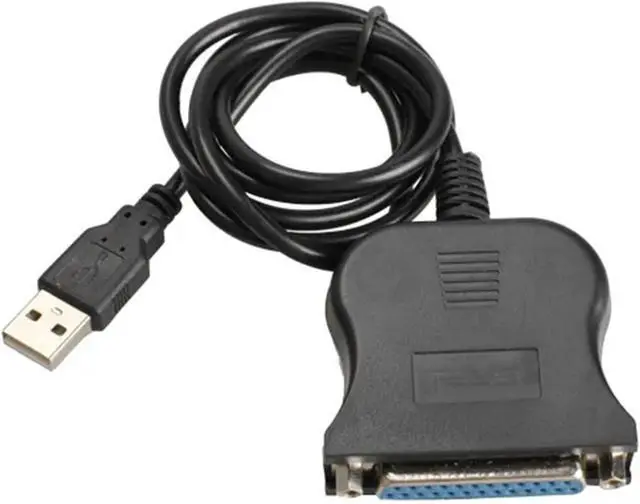 Alt view image 2 of 6 - USB 1.1 to DB25 Female Port Print Converter Cable LPT USB Adaptor LPT Cable LPT to USB Cable Black