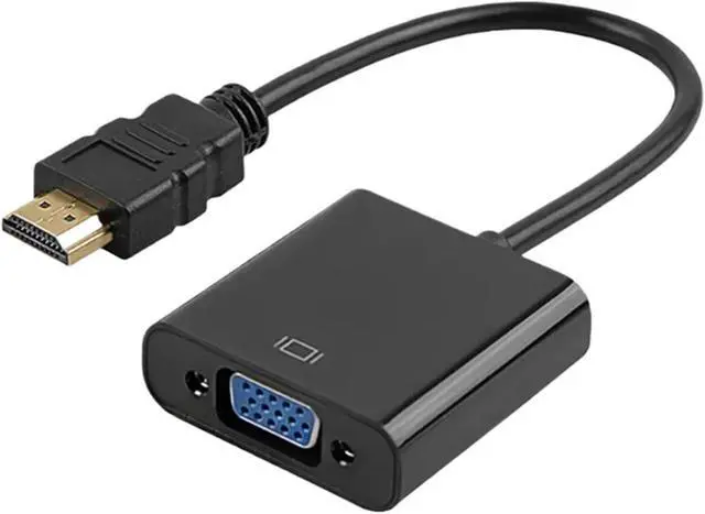 Alt view image 3 of 3 - HDMI to V/GA Adapter Cord for Projector DTV TV HDVD DP Male to Female Converter(White 1 PCS)