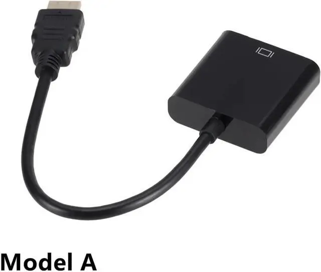 Alt view image 3 of 5 - HDMI-Compatible to V/GA Cord Converter with 3.5 Power Supply Adapter FHD 1080P for Tablet Desktop PC Projector TV(Black with 2 Cables)
