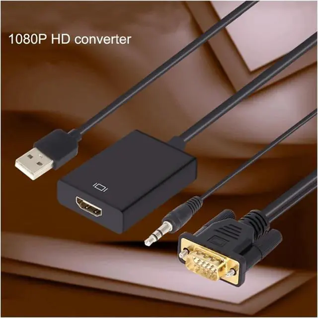 Alt view image 5 of 6 - V/GA to HDMI-Compatible Cord Converter for P;S/4 Tv Box Aux Splitter Display Port Projector Television Extender Adapter(Type 1)