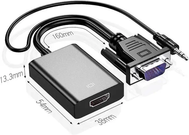 Alt view image 3 of 5 - V/GA to HDMI-Compatible 1080P Converter Digital to Analog Video Adapter for P;S/5 PC TV Box to M>oni>tor Projector