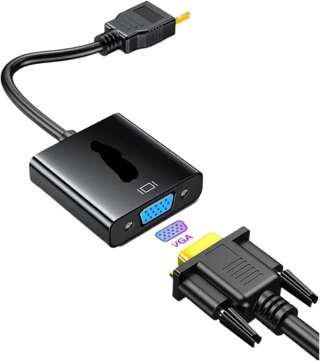 Alt view image 2 of 3 - HDMI to V/GA Adapter 1080P 60Hz for Desktop PC TV Box to M>oni>tor(with Audio)