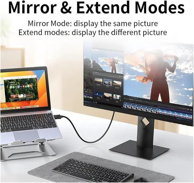 Alt view image 3 of 4 - HDMI to V/GA Cord 1080P 60Hz sig/nal Source to M>oni>tor Projector(300cm)