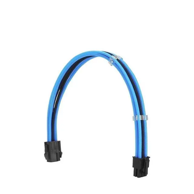 Alt view image 5 of 7 - Wen ST Fm-NP6P PCI-E 6Pin Power Extension Cable for Motherboard/GPU 6 Pin 18AWG Combination Color Extension Cables with Comb(Black - Silver)