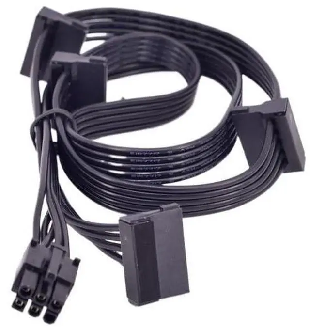 Main image of Wen ST 4 Pin IDE PCIe CPU Main Power ATX 24 Pin GPU VGA Card Power Supply Mining Cable(6pin to 4 SATA)