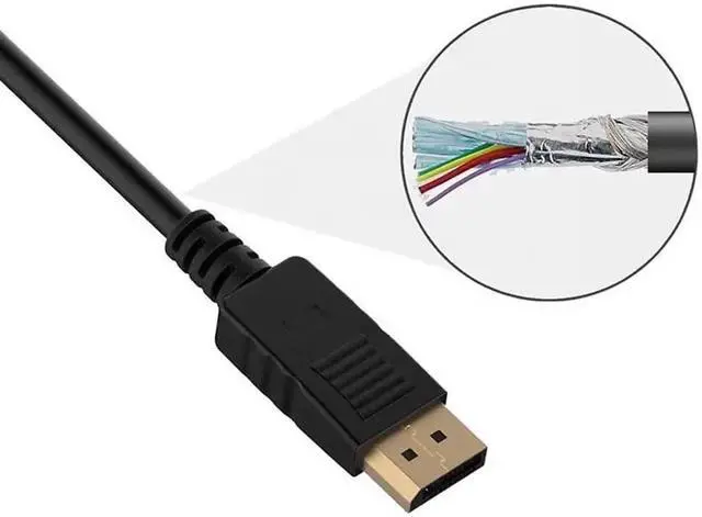 Alt view image 2 of 3 - DP Display Port to VGA Adapter Connecto Converter 1.8m Cable FHD 1920 1080P Line for Desktop PC TV Monitor Projector