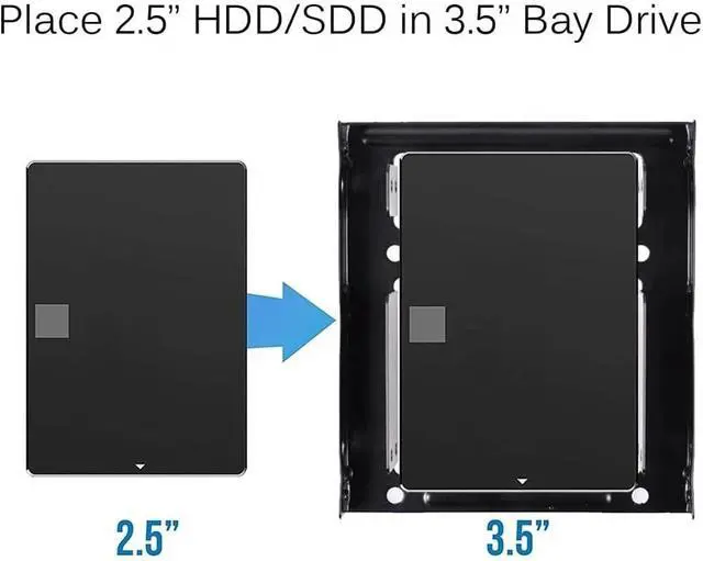 Alt view image 3 of 5 - SSD Mounting Bracket Adapter 2.5 to 3.5 inch SSD Mounting Kit with SATA Cable and SATA Power Cable