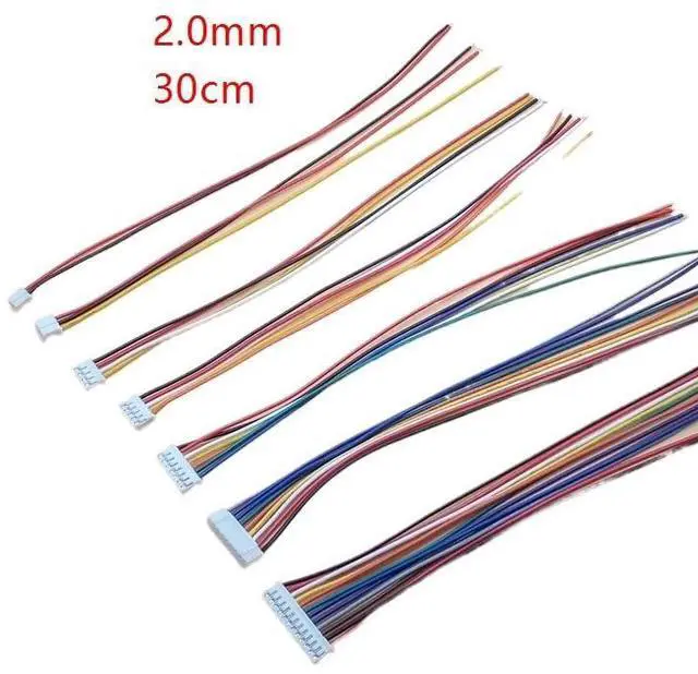 Alt view image 3 of 4 - 20pcs/Lot PH 2.0 2/3/4/5/6/7/8/9/10 Pin Pitch 2.0mm Connector Plug Wire Cable 30cm Length 26AWG(20Pcs 12 Length 30cm)