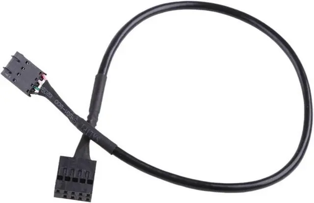 Alt view image 4 of 6 - 9pin USB Header Male 1 to 2 Female Extension Hub Splitter Adapter -Motherboard USB 2.0 Internal Cable 9 pin Connector X3UF