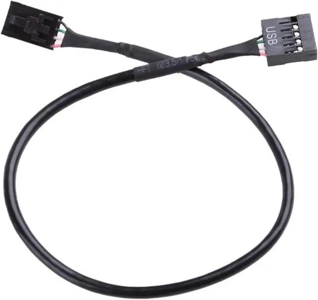 Alt view image 3 of 6 - 9pin USB Header Male 1 to 2 Female Extension Hub Splitter Adapter -Motherboard USB 2.0 Internal Cable 9 pin Connector X3UF