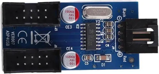 Alt view image 5 of 6 - 9pin USB Header Male 1 to 2 Female Extension Hub Splitter Adapter -Motherboard USB 2.0 Internal Cable 9 pin Connector X3UF