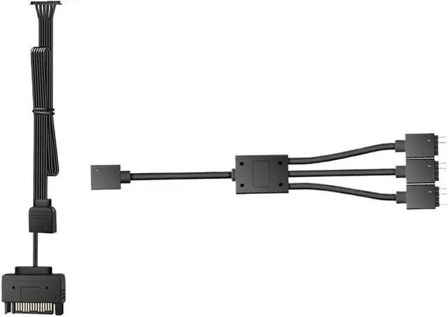 Alt view image 4 of 4 - KUNSR RGB Converter with 3-Way Splitter 5V to 12V RGB Transfer Hub Sync with Motherboard Built-in 50 Color Modes
