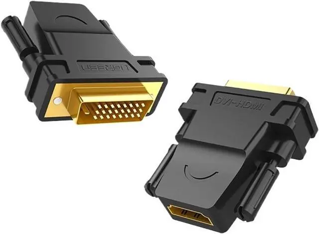 Alt view image 2 of 3 - DVI to HDMI Adapter Bidirectional DVI-D 24+1 Male to HDMI Female Cable Connector Converter for HDTV Projector HDMI to DVI