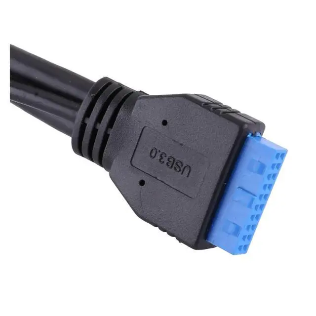 Alt view image 3 of 6 - 19-Pin Motherboard Cable USB3.0 1 to 2 Splitter Internal USB Hub