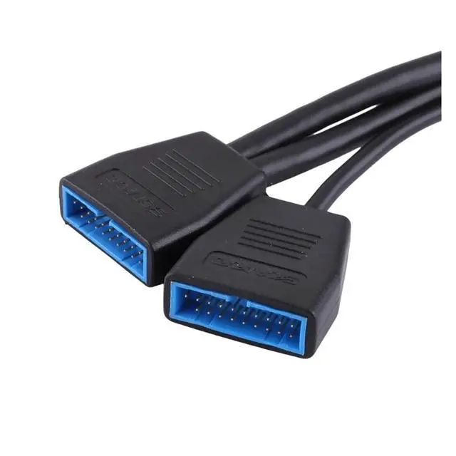 Alt view image 5 of 6 - 19-Pin Motherboard Cable USB3.0 1 to 2 Splitter Internal USB Hub
