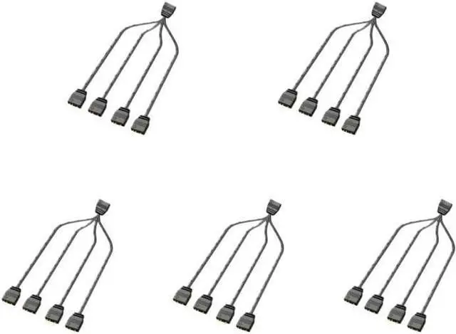Main image of ARGB Splitter 5V 3 Pin 1 to 4 All 33.5cm Mainboard ARGB Extension Cable(Style B 5pcs)