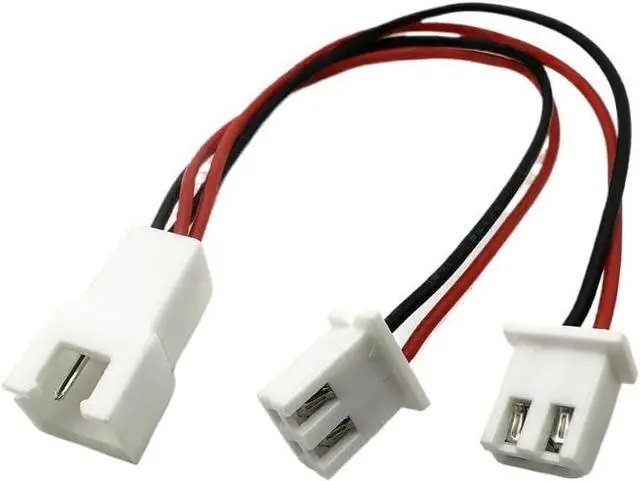 Main image of KUNSR 1/5/10Pcs Fan Cable GPU XH2.54 2/3/4Pin 1 to 2 Way CPU 2/3/4Pin PWM Fan Connector Cable Lead Y Splitter Split Two Fan Line(2P,26AWG_10 PCS_10CM)