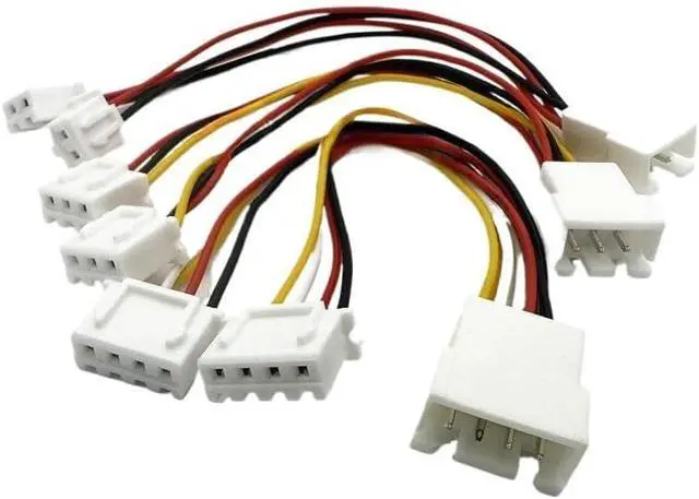 Alt view image 4 of 4 - KUNSR 1/5/10Pcs Fan Cable GPU XH2.54 2/3/4Pin 1 to 2 Way CPU 2/3/4Pin PWM Fan Connector Cable Lead Y Splitter Split Two Fan Line(2P,26AWG_10 PCS_10CM)