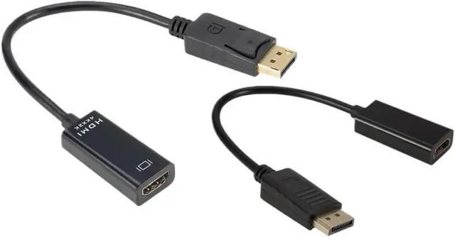 Alt view image 3 of 7 - GRWIBEOU 4K DisplayPort to HDMI-Compatible Adapter Converter Display Port Male DP to Female HD TV Cable Adapt Video for PC