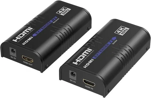 Alt view image 4 of 7 - 1 x 3 LKV473 HDMI Extender 4K@60Hz, Up to 394ft (120m) Over Ethernet TCP/IP RJ45 Cat5/5e/6 HDMI Video Extender 18Gbps for STB PS3 HDTV Projector, Supports HDCP 2.2 (1 TX and 3 RX kit)