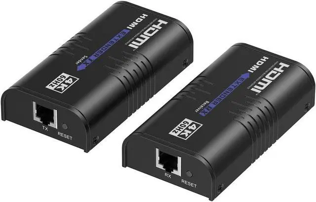 Alt view image 5 of 7 - 1 x 3 LKV473 HDMI Extender 4K@60Hz, Up to 394ft (120m) Over Ethernet TCP/IP RJ45 Cat5/5e/6 HDMI Video Extender 18Gbps for STB PS3 HDTV Projector, Supports HDCP 2.2 (1 TX and 3 RX kit)