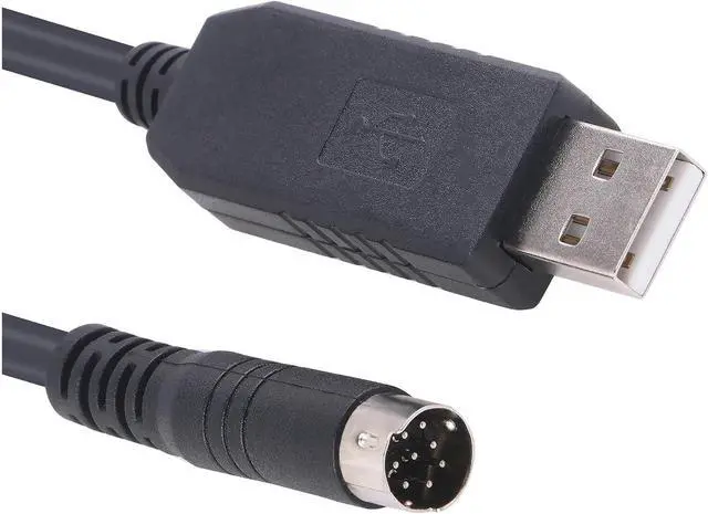 Main image of USB to 8-pin M/i/ni Din RS232 Serial Communication Cable Compatible with The LS XGB XBM XBC PLC to PC Control Download Cable