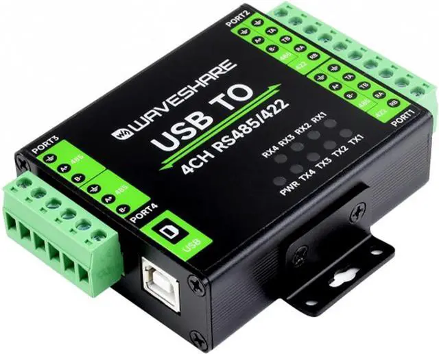 Main image of TUOPUONE Industrial Isolated USB to RS485/422 Converter Original FT4232HL Chip Supports USB to 2-Ch RS485 + 2-Ch RS485/422 Wall-Mount Rail-Mount Support