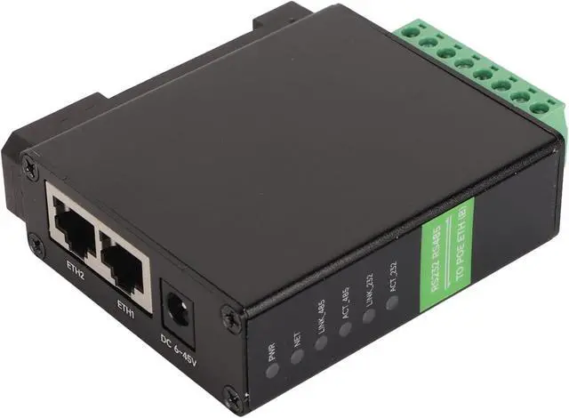 Alt view image 4 of 7 - gernie Experience Quick, Reliable Data Transfer with Our Rs485 to Rj45 Ethernet Serial Server - 1200 Rail Port with Rail Type 115200Bps Rs232. Ideal for Network Port Communication It