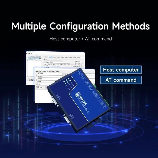 Alt view image 6 of 7 - 2-Channel Serial Server Edge Computing Gateway RS232 RS422 RS485 RJ45 Modbus Gateway NB124ES POE Receiving Power TCP/UDP/MQTT DC 8-28V