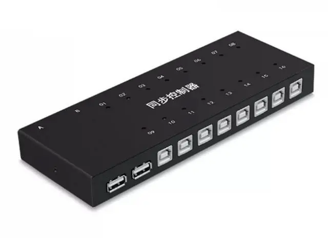Main image of 4/8/16-Port Multi Open USB Synchronizer/Sharer - USB Keyboard Mouse Sync Controller, KVM Switch/Distributor, for Game Tudios, Security/Stock Market Surveillance, Offices(16 Ports)