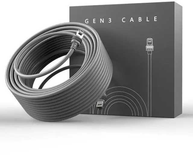 Main image of Starlink Cable Gen3 150FT/46M for Starlink Gen 3 Standard Kit, Replacement Extension Star Link V3 Cable Waterproof Grey
