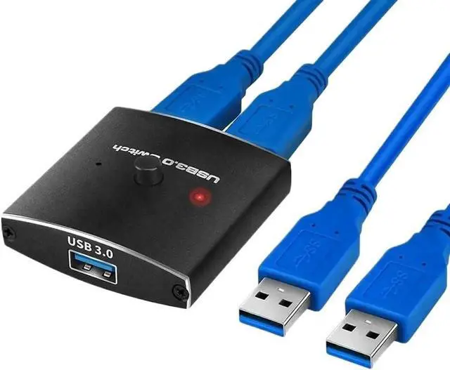 Alt view image 2 of 2 - Two-Way USB 3.0 Switch Switcher Selector 2 in 1 Out A Hub Hosts Computer Laptop PC Accessories Share Printer Sharing(Switch No USB Cable)