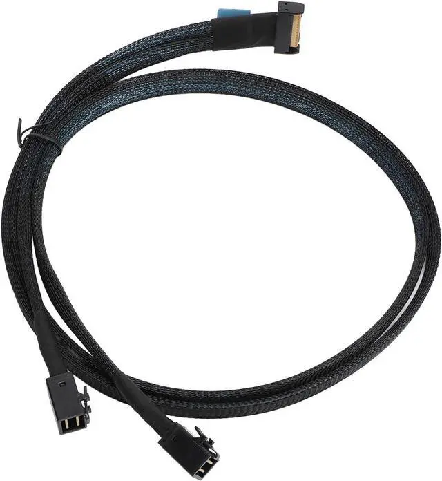 Main image of Pomya for MCIO 8i to 2 x SFF 8643 Cable, PCIe 5.0 32GT / s High Speed for MCIO X8 to Mini SAS HD SFF 8643 Cord for Server Data Center 31.5in, Stable Connection