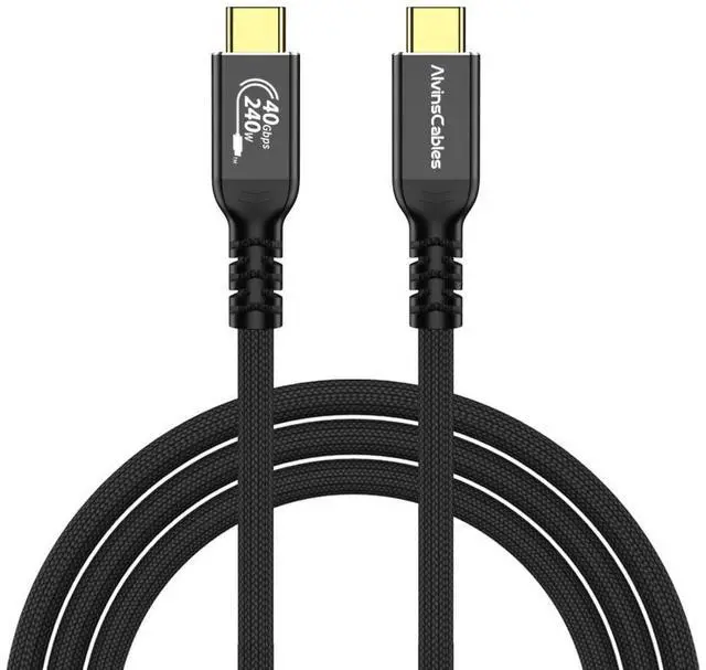 Main image of Alvin's Cables USB4 Cable 6.6ft, USB-C to USB-C Cable 40Gbps Data Transfer 240W PD Fast Charging 8K@60Hz Display, Compatible with Thunderbolt 4/3,USB 3.0, for MacBook,eGPU,Dock, USB-IF Certified