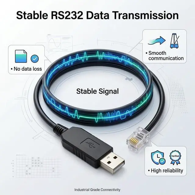 Alt view image 3 of 4 - USB to RJ9/RJ11 Cable for LIDAXIN Telephone PBX, 1.8m RS232 Serial Configuration Line